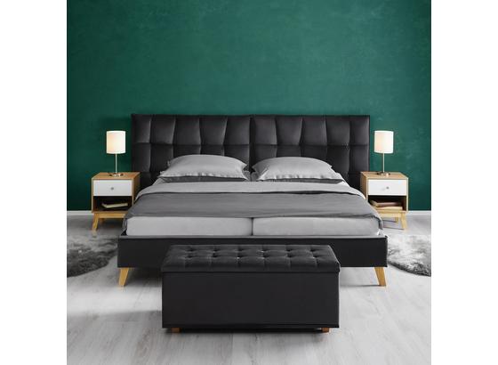 Posteľ Finja - tmavosivá, Moderný, textil (254/112/217cm) - Modern Living Posteľ Finja - tmavosivá, Moderný, textil (254/112/217cm) - Modern Living