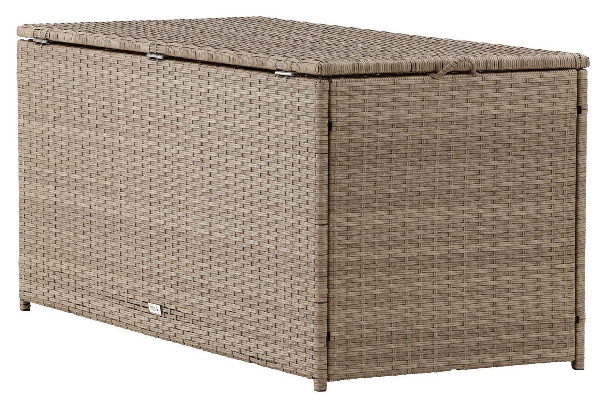 Kissenbox London - Hellbraun, KONVENTIONELL, Kunststoff (130/60/60cm) - Gardenson