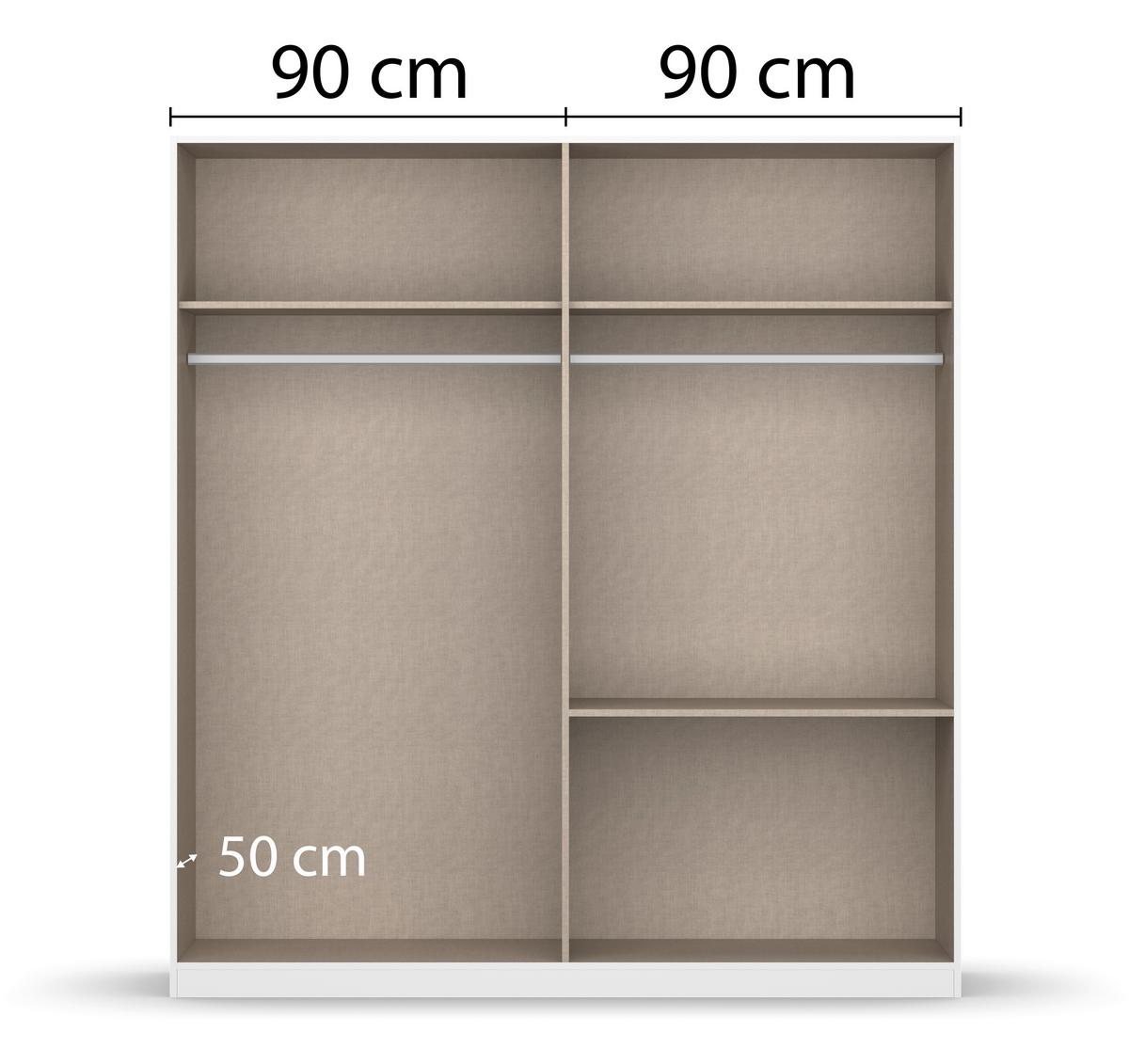 Drehtürenschrank Costa Eiche Artisan Dekor - Eiche Artisan, MODERN, Holzwerkstoff (181/197/54cm) - Rauch Möbel