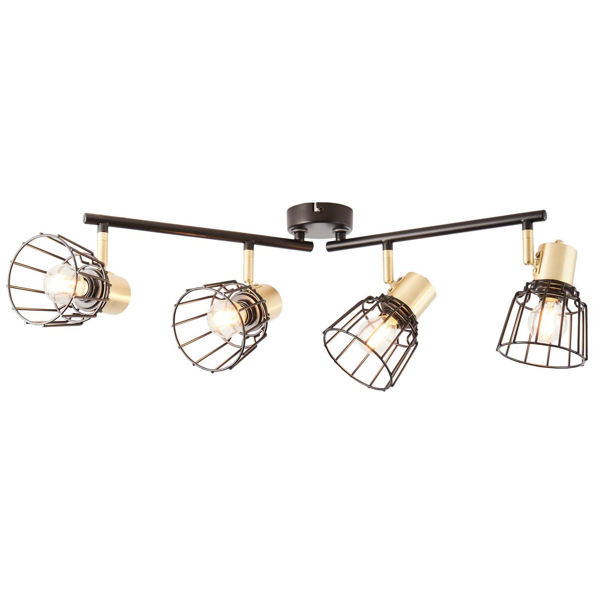 Strahler 86931/78 Posca - Messingfarben/Schwarz, Basics, Metall (18/60/28cm) - Brilliant