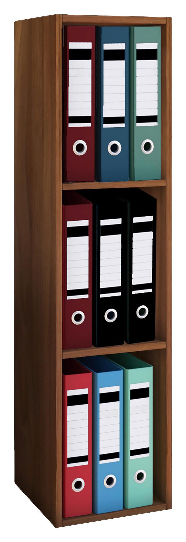 Regál na šanóny Offas orech - farba orecha, Modern, kompozitné drevo (34/107/29cm) - MID.YOU