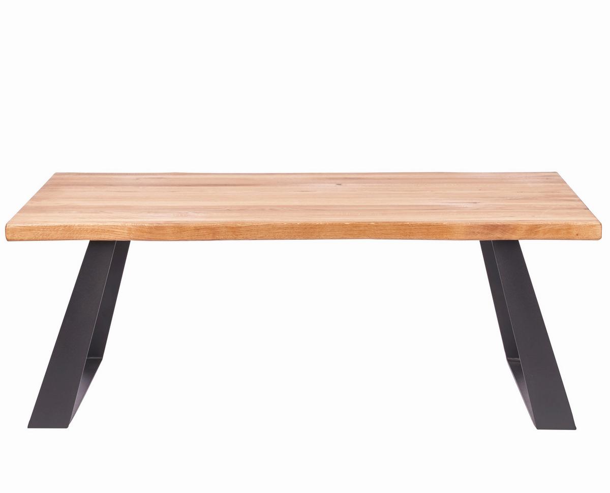 Couchtisch Jonas Schwarz/Eichefarben L: 110cm - Eichefarben/Schwarz, Natur, Holz/Metall (110/44/60cm)