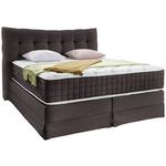Boxspringbett mit Kontinental Matratze 200x200 Domino - Dunkelgrau, KONVENTIONELL, Holz (200/200cm) - James Wood