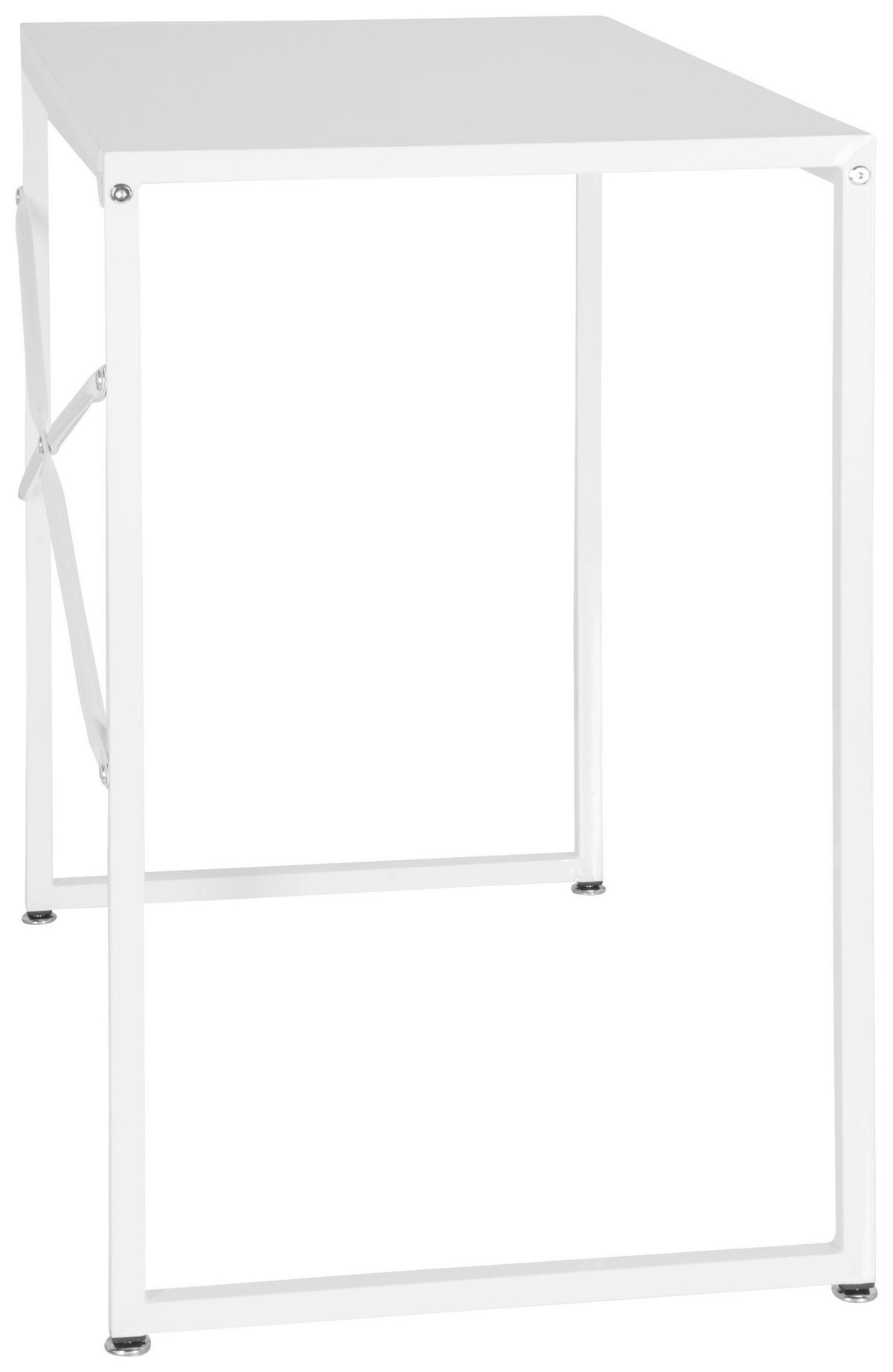 Schreibtisch Easy Up H I Weiß - Weiß, MODERN, Holzwerkstoff/Metall (78/46/76cm) - MID.YOU