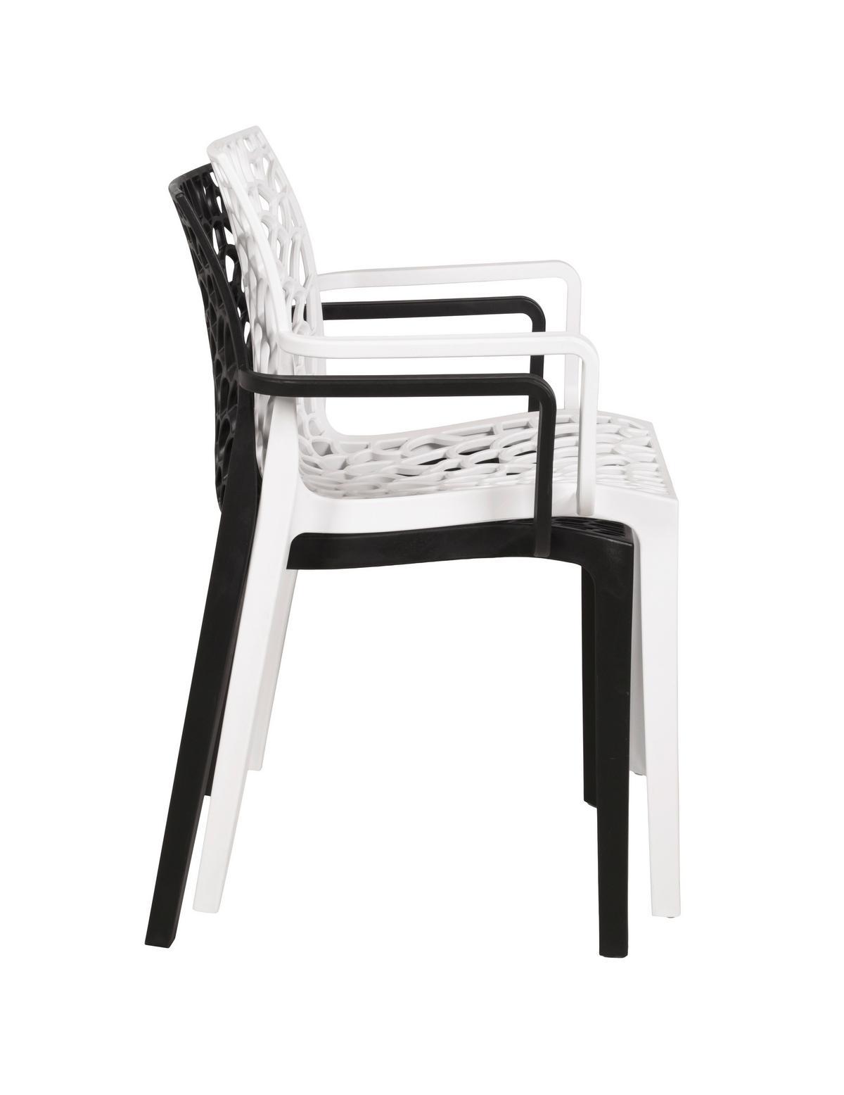 GARTENSTUHL-SET STUHL CALVERA,SCHWARZ, 2ER SET - Schwarz, MODERN, Kunststoff (58/81/52cm) - Gardenson
