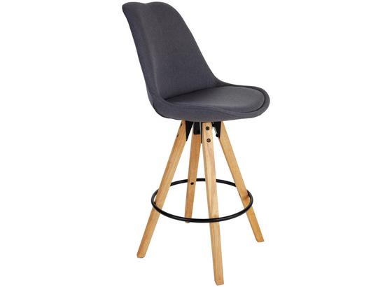Barhocker Candy Stoff Anthrazit - Anthrazit/Naturfarben, MODERN, Holz/Textil (49/113,5/56cm) - Ombra Barhocker Candy Stoff Anthrazit - Anthrazit/Naturfarben, MODERN, Holz/Textil (49/113,5/56cm) - Ombra
