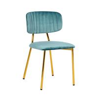 SADA STOLIČIEK KIAN MINT - zlatá/mätovozelená, Modern, kov/textil (47/80/51cm) - MID.YOU