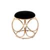 Hocker Edelstahl/baumwolle Schwarz/kupferfarben H: 49 Cm - Schwarz/Kupferfarben, Trend, Textil/Metall (40/49/40cm) - Kayoom
