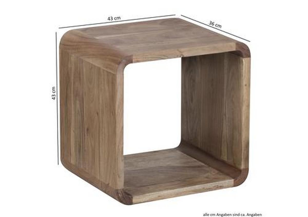 Sada zasúvacích stolíkov BOHA akácia - farba akácie, Design, drevo (36/43/43cm) - MID.YOU