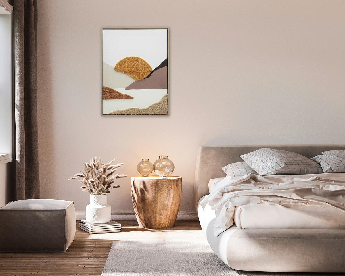 Obraz na plátně MIKE, 45x60x2,3cm - oranžová/černá, Moderní, kompozitní dřevo/textil (45/60/2,3cm) - Mömax