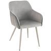 Armlehnstuhl Eddy - Beige/Grau, LIFESTYLE, Holz/Textil (54/84/60cm) - Livetastic