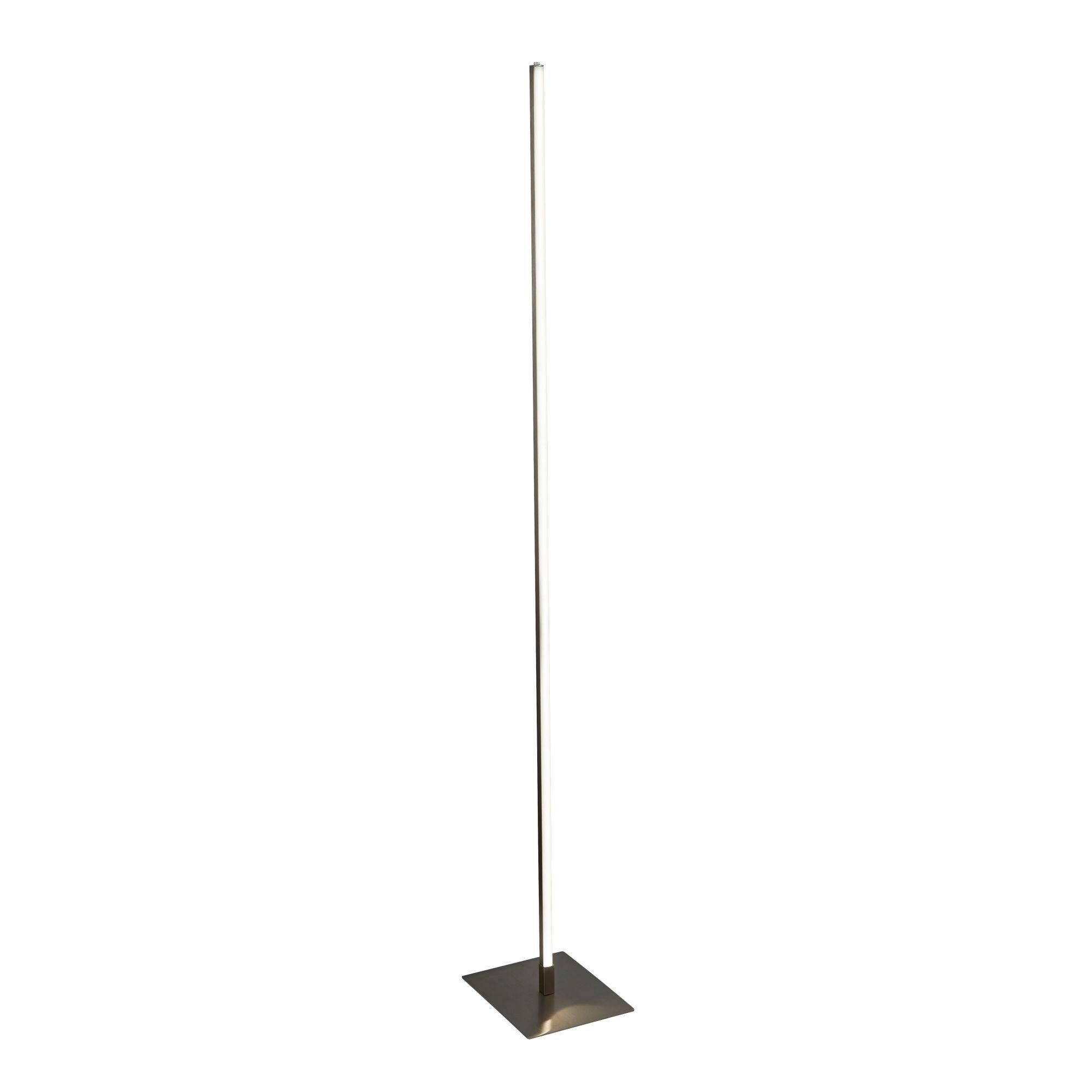 LED-Stehleuchte Eu96383-1ss - Silberfarben/Weiß, Basics, Kunststoff/Metall (20/150/20cm)