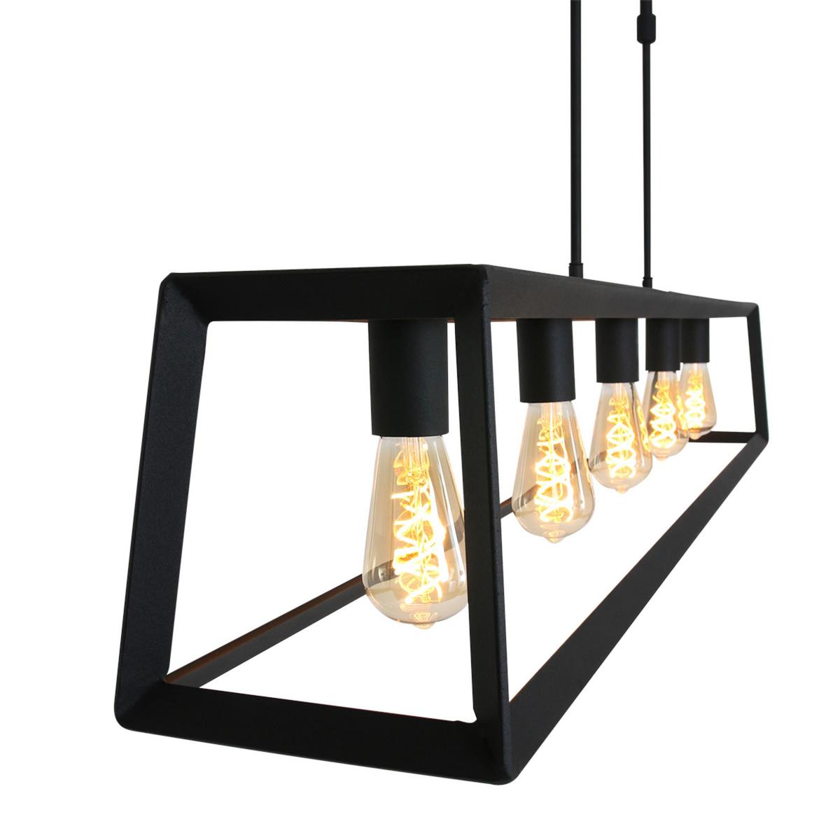 Pendelleuchte Buckley - Schwarz, Trend, Metall (20/120/140cm)