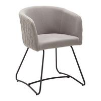 Stolička IVA svetlosivá - čierna/svetlosivá, Modern, kov/textil (55/76/57cm) - Bessagi Home