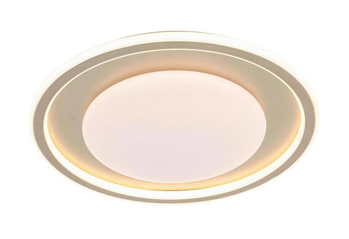 LED-Deckenleuchte Charlin - Champagner/Weiß, Basics, Kunststoff/Metall (40/7cm) - Luca Bessoni