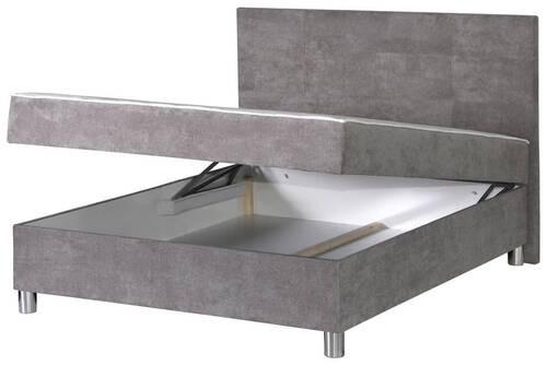 Box-ágy Sophie 160/200 Cm - szürke, Romantik / Landhaus, textil/fém (160/20cm)