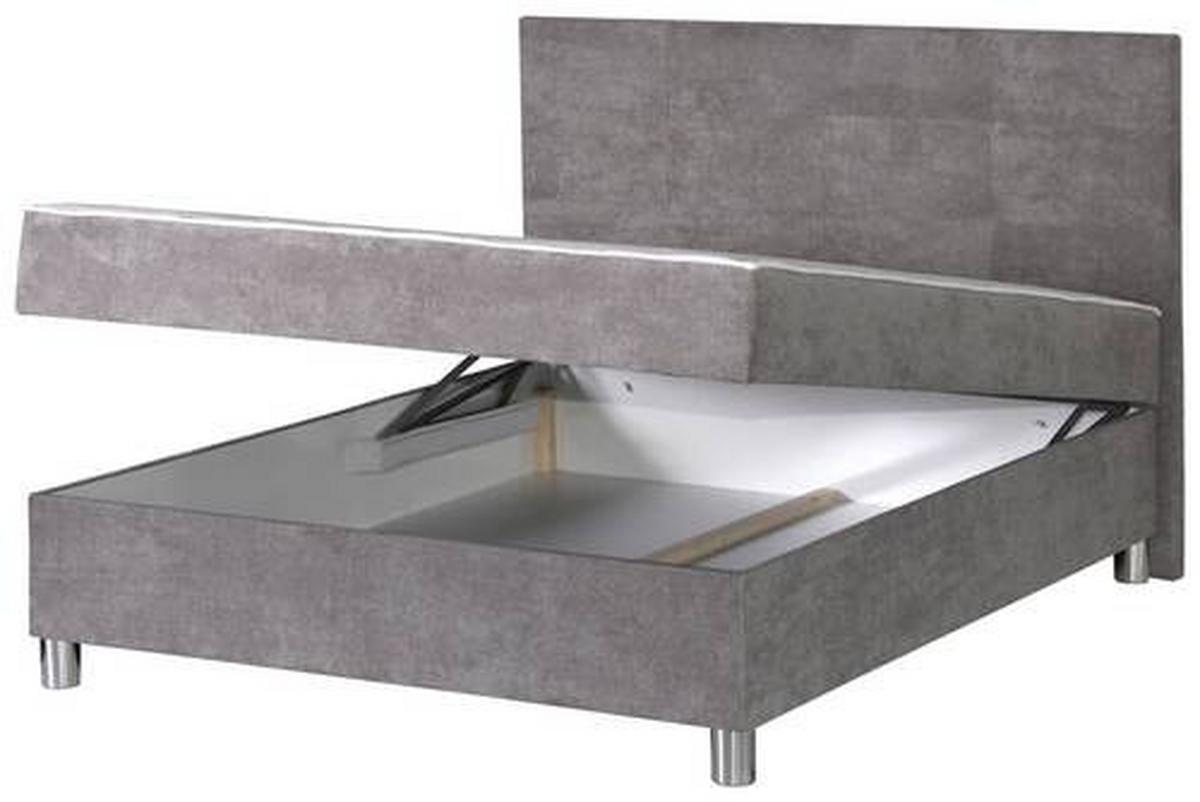 Box-ágy Sophie 160/200 Cm - szürke, Romantik / Landhaus, textil/fém (160/20cm)