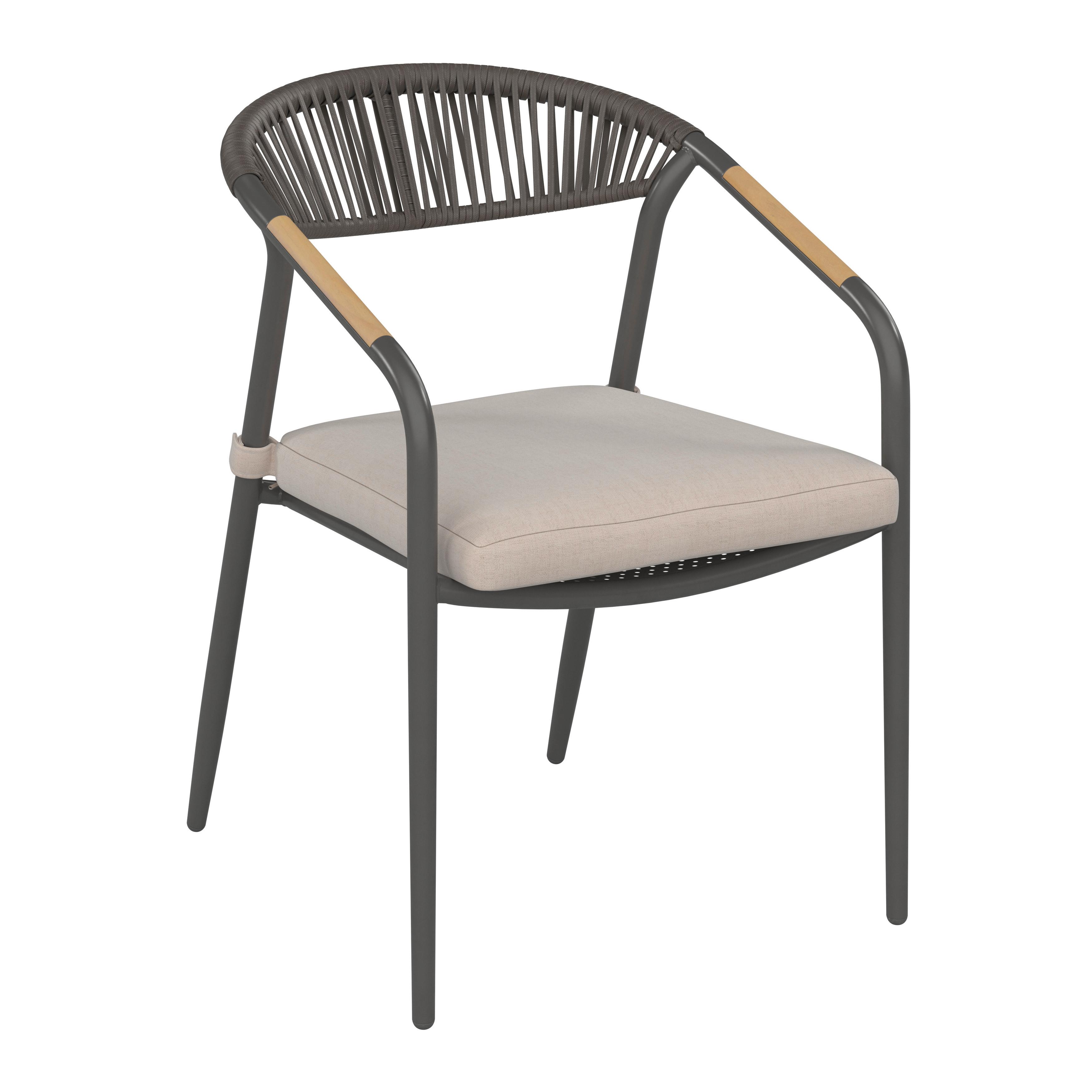 ZAHRADNÍ ŽIDLE MAXI - přírodní barvy/antracitová, Moderní, kov/dřevo (55/80/62cm) - Mömax