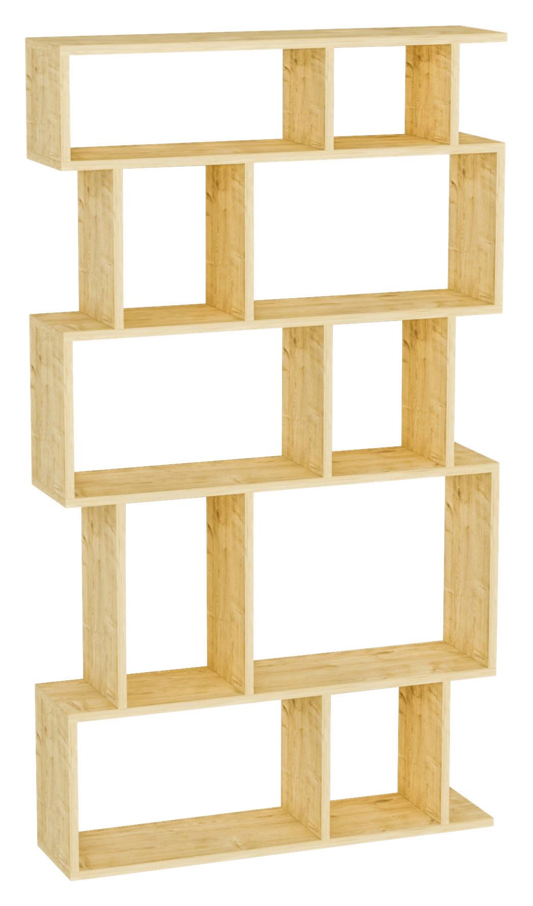 Regal Eros Wide Standregal - Eichefarben, Design, Holzwerkstoff (90/160/22cm) - Livetastic