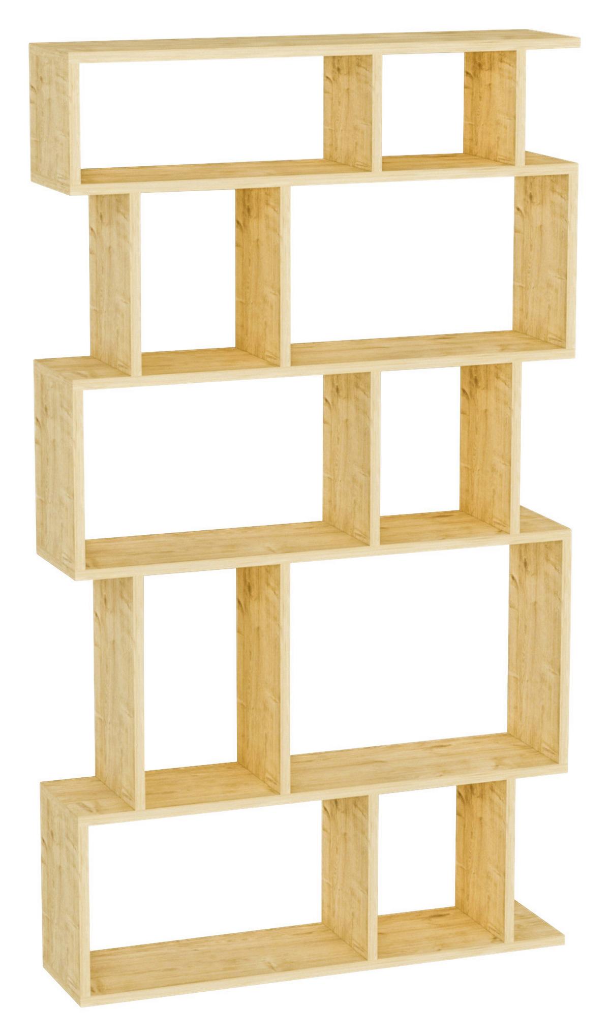 Regal Eros Wide Standregal - Eichefarben, Design, Holzwerkstoff (90/160/22cm) - Livetastic