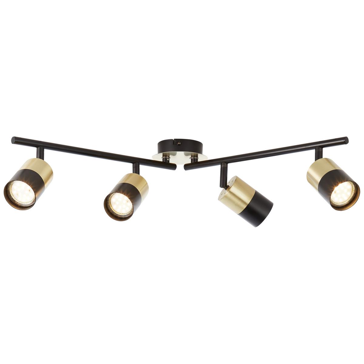 Deckenleuchte Maribel L: 76,5 Cm Schwenkbar - Messingfarben/Schwarz, Design, Metall (76,5/16,8/18cm) - Brilliant