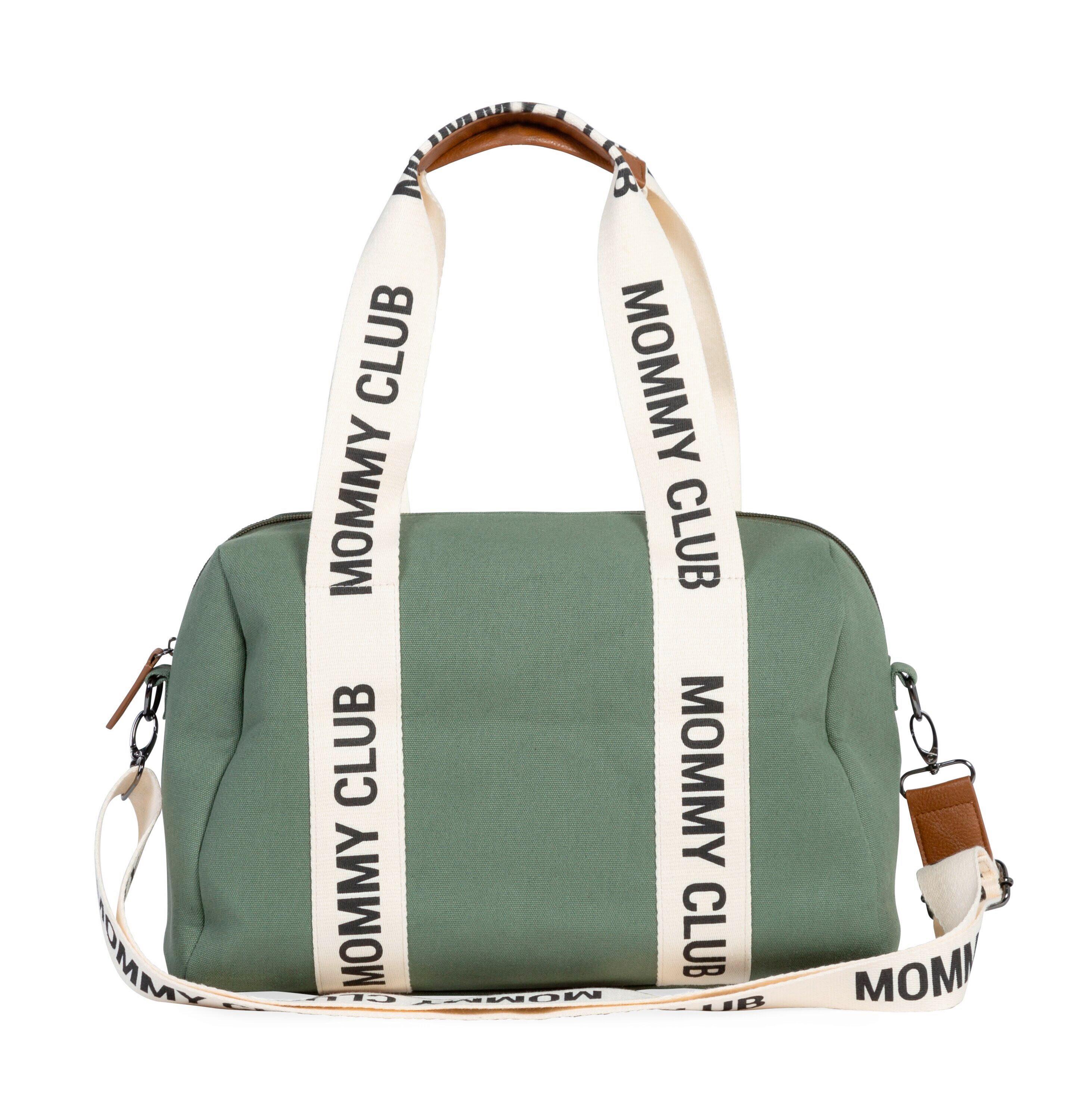 Wickeltasche Mommy Club Grün/Weiß, B: 38 cm - Weiß/Grau, KONVENTIONELL, Kunststoff/Textil (38/21/27cm) - Childhome