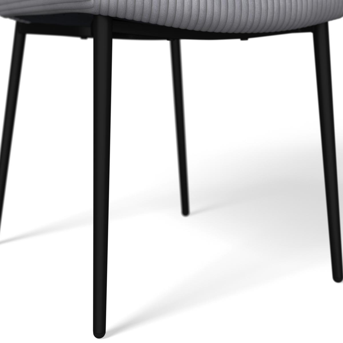 Stolička ELIA sivá - čierna/sivá, Modern, kov/drevo (56/85/47cm) - Bessagi Home