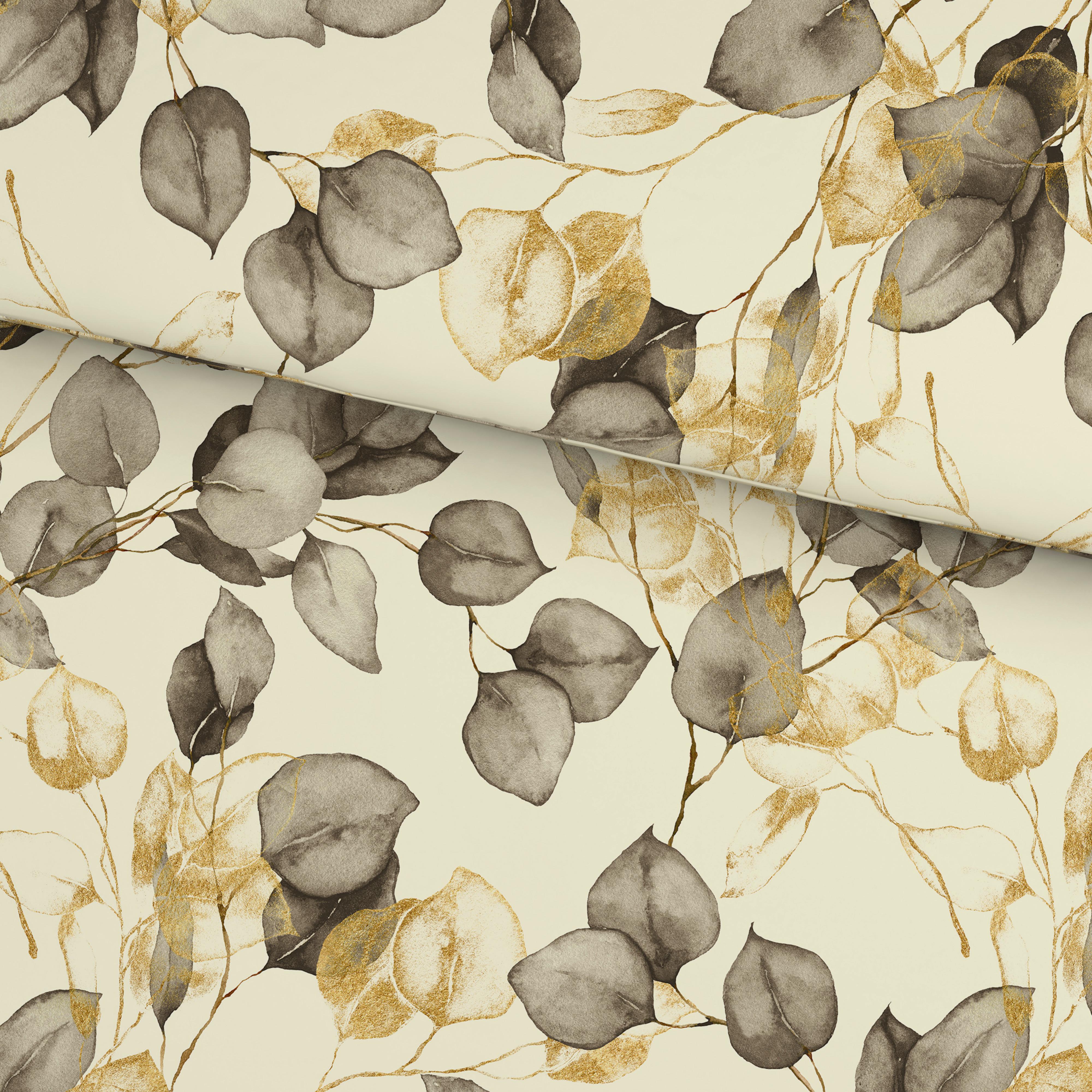 Bettwäsche Natalia - Senfgelb/Braun, ROMANTIK / LANDHAUS, Textil - James Wood