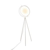 Led-stehlampe Munega Weiß Rund - Weiß, Design, Kunststoff/Textil (41/156cm) - Näve