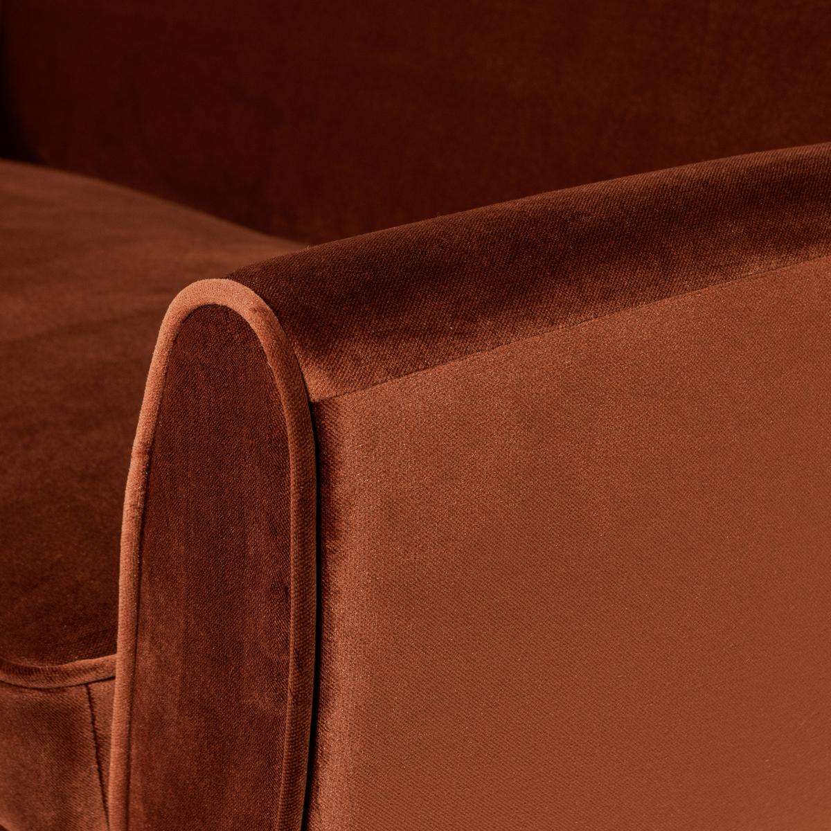 Sofa Rocco Rostfarben B: 187cm - Rostfarben/Schwarz, Design, Textil (187/75/82cm) - Livetastic