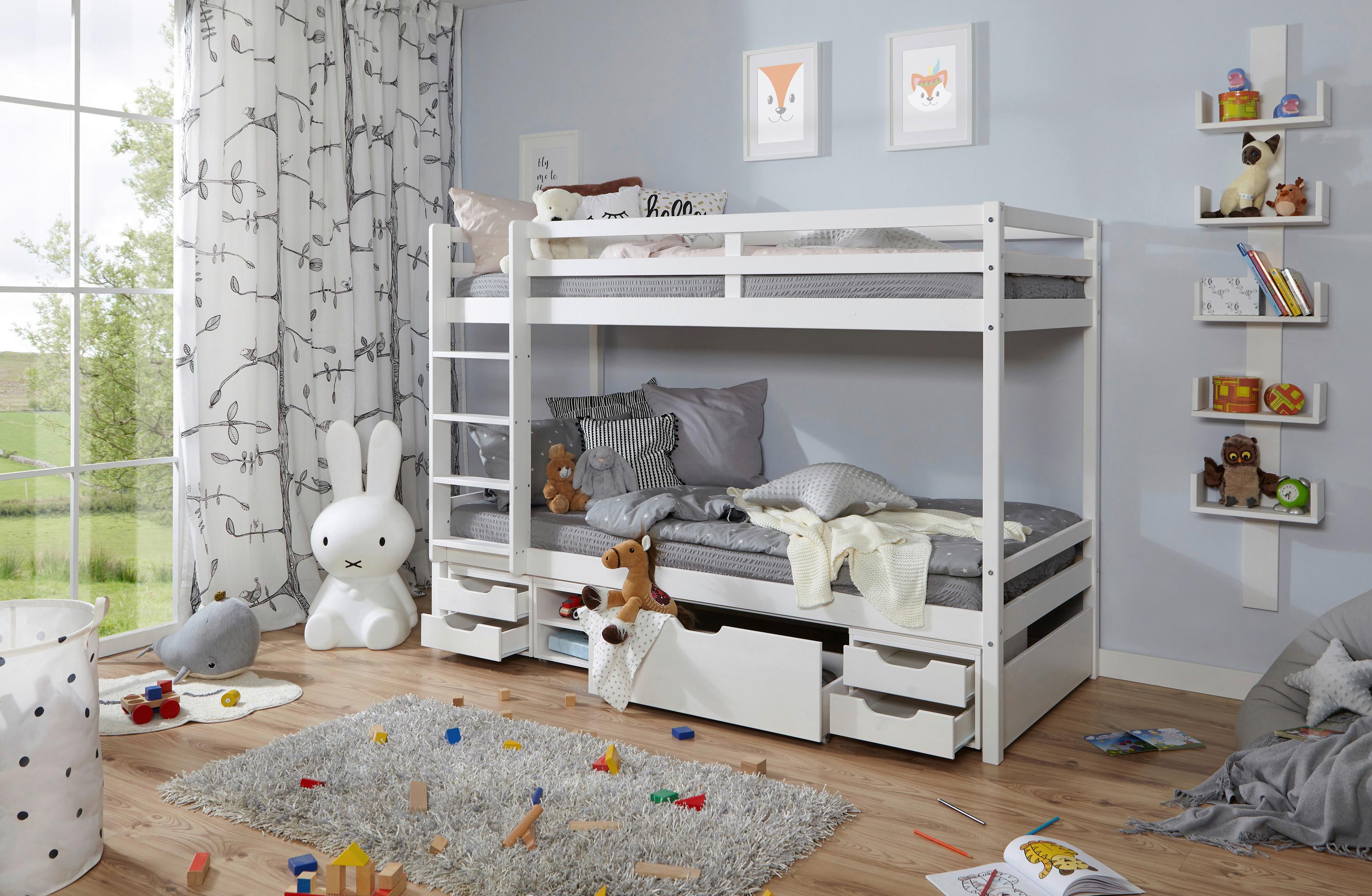 Etagenbett Finn - Weiß, MODERN, Holz (90/200cm) - MID.YOU