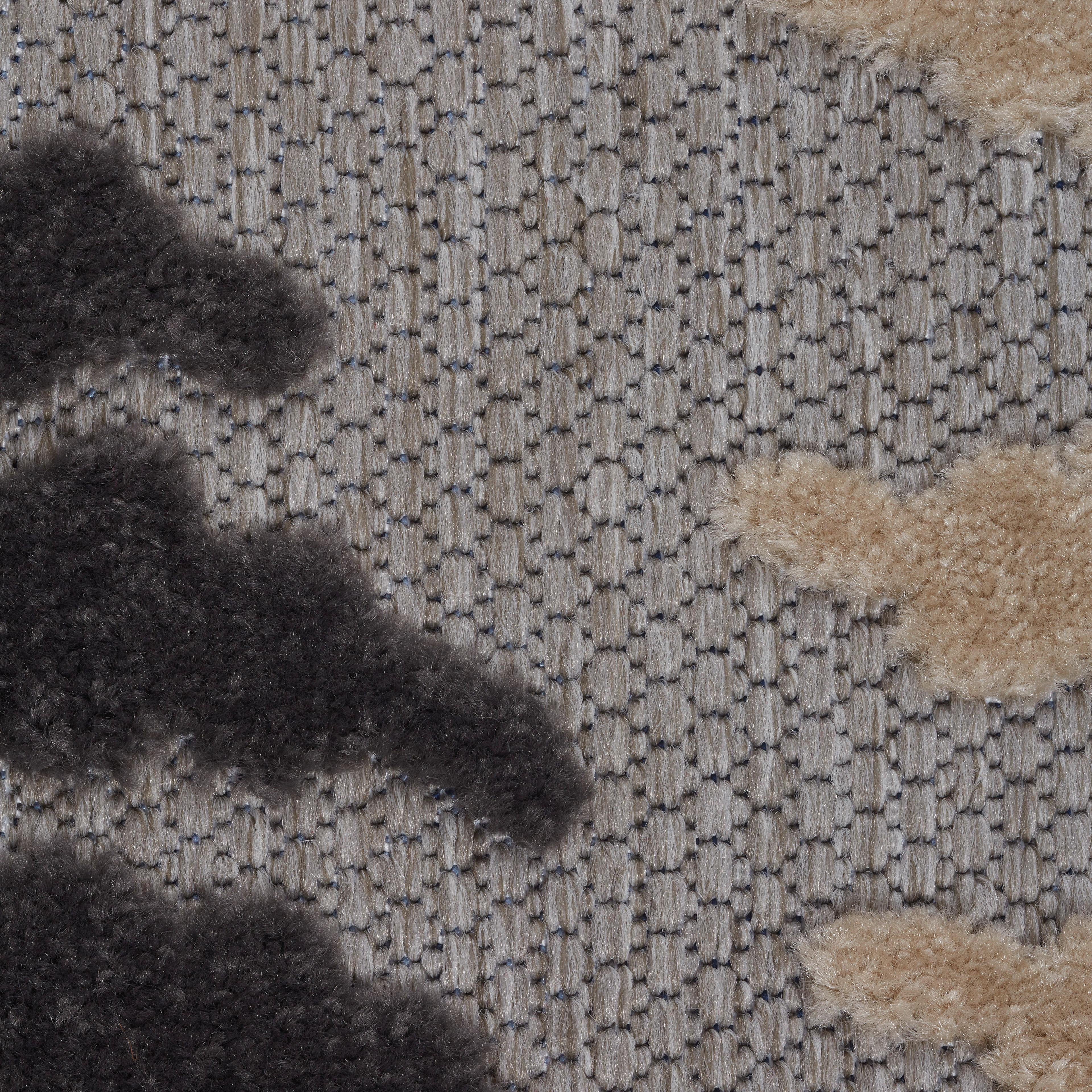 Flachwebteppich Grau Mit Federn Hattie 120x170 cm - Grau, ROMANTIK / LANDHAUS, Textil (120/170cm) - James Wood