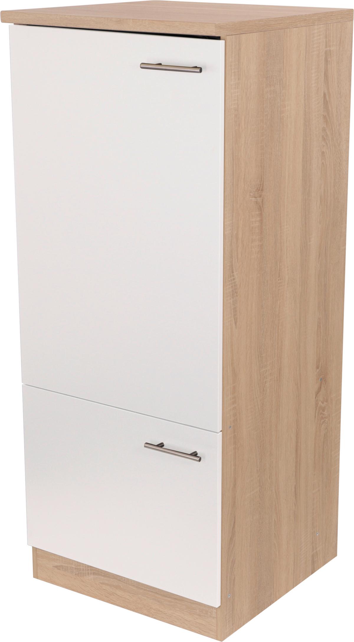 Geräteumbauschrank Merle Weiß, Eiche Dekor B:60cm - Eichefarben/Weiß, Basics, Holzwerkstoff (60/144,8/60cm) - Respekta