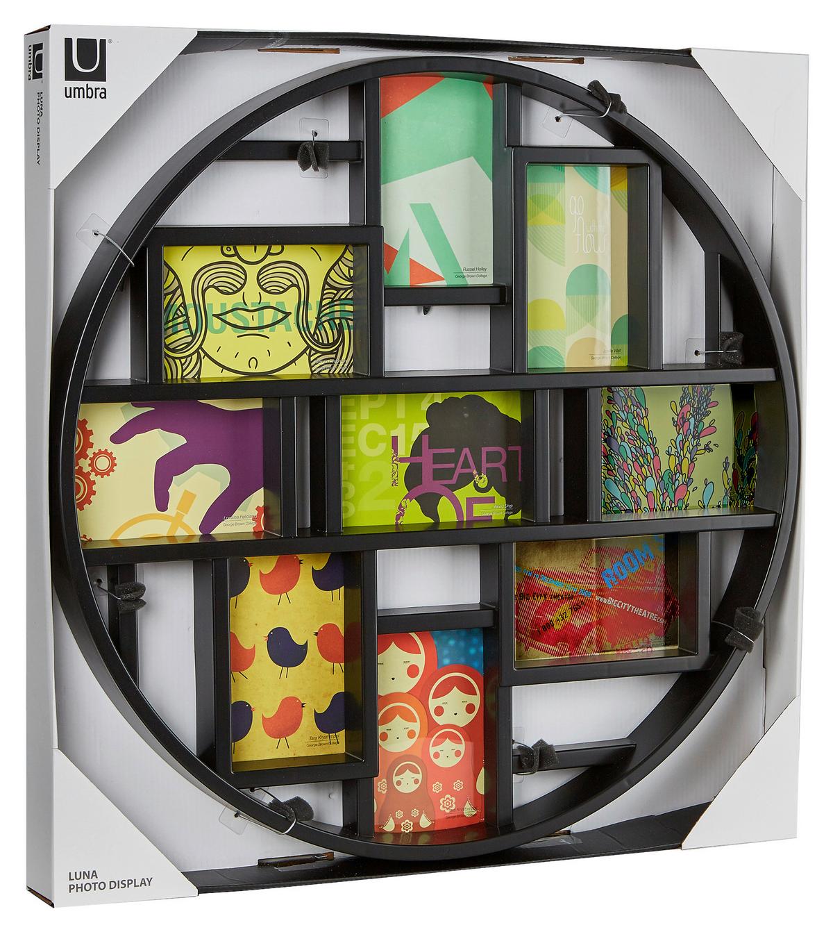 Collagen-Bilderrahmen Schwarz B: 55,6 cm - Schwarz, Design, Kunststoff (55,6/4,6/55,6cm) - Umbra