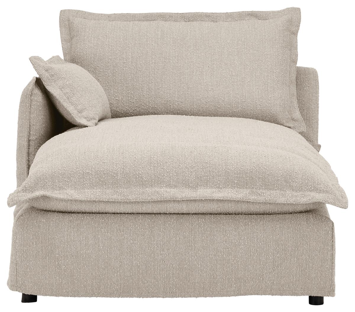 Ecksofa Toscana - Beige/Schwarz, Trend, Textil (165/295cm) - Livetastic