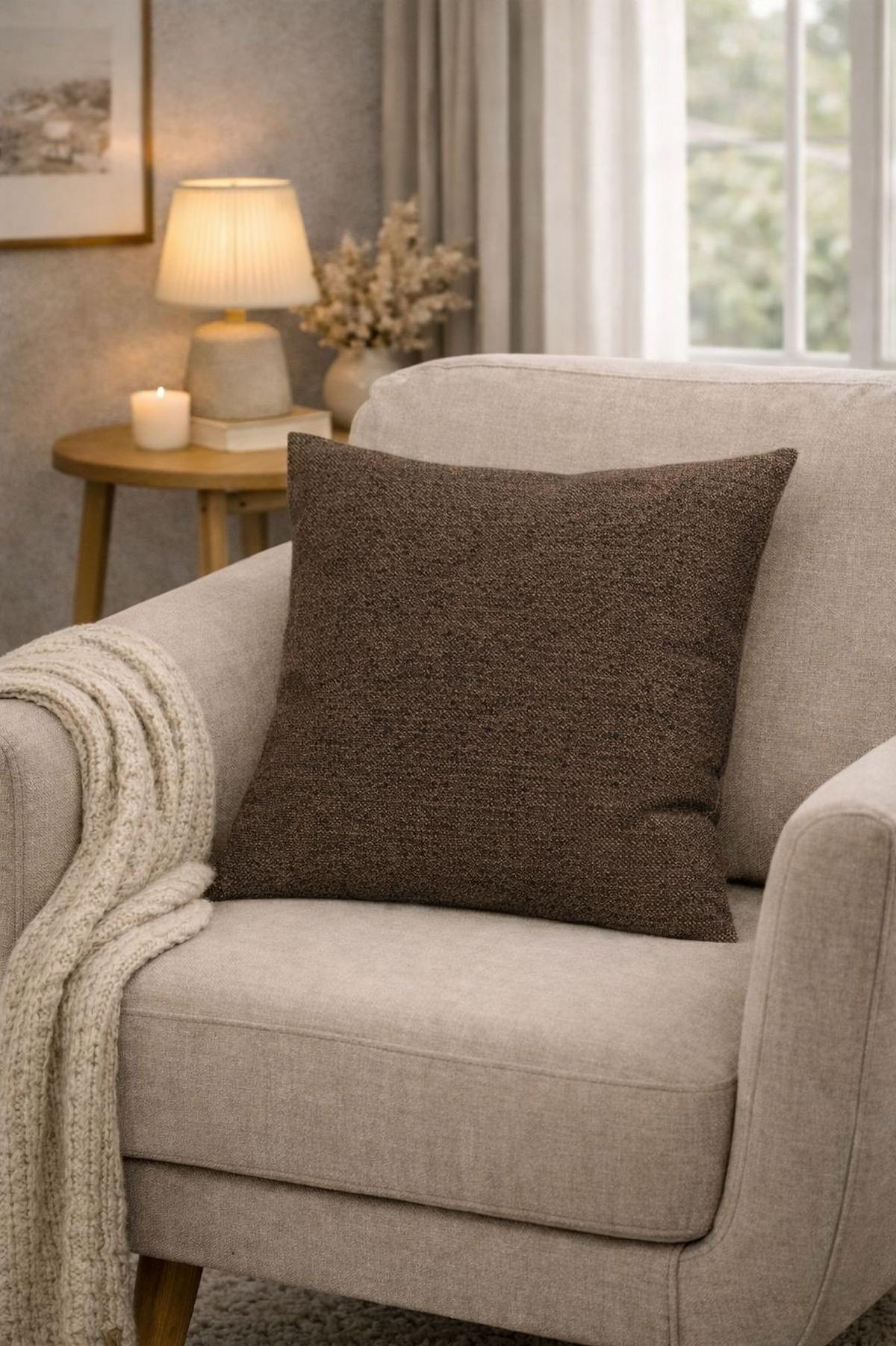 ZIERKISSEN Braun 40x40 cm - Braun, Basics, Textil (40/40cm)