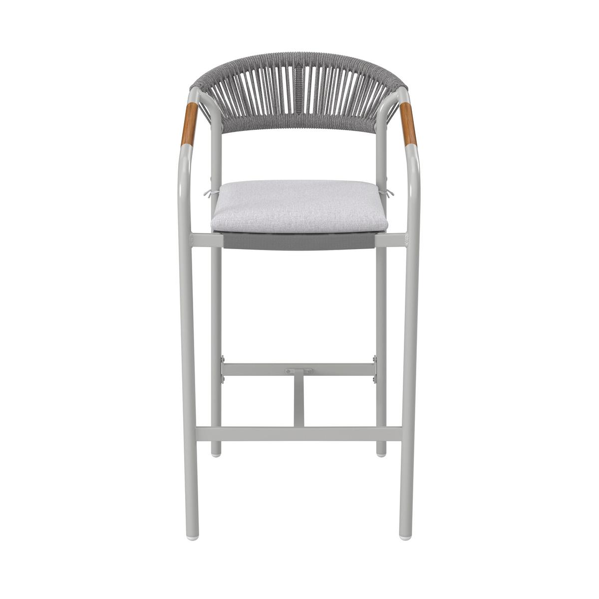 ZAHRADNÍ BAROVÁ SADA ALLONSO - světle šedá/přírodní barvy, Moderní, kov/textil - Bessagi Garden