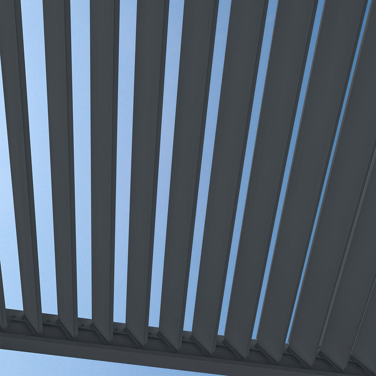 Pergola Deluxe Plus 600x400cm Sturmfest, Gartenpavillon - Anthrazit, Basics, Metall (600/255/400cm) - WEIDE