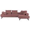 Ecksofa Bolzano - Schwarz/Altrosa, KONVENTIONELL, Textil (310/240cm) - MID.YOU