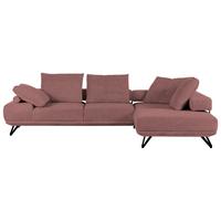 Ecksofa Bolzano - Schwarz/Altrosa, KONVENTIONELL, Textil (310/240cm) - MID.YOU