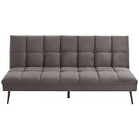 3-sitzer-sofa Mit Schlaffunkt. Pur Grau Samtbezug - Schwarz/Grau, MODERN, Textil (178/84/98cm) - MID.YOU