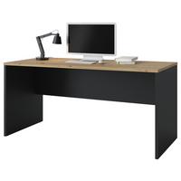 Schreibtisch Turino B: 160 cm - Anthrazit/Eiche Artisan, Trend, Holzwerkstoff (160/75,5/70cm)