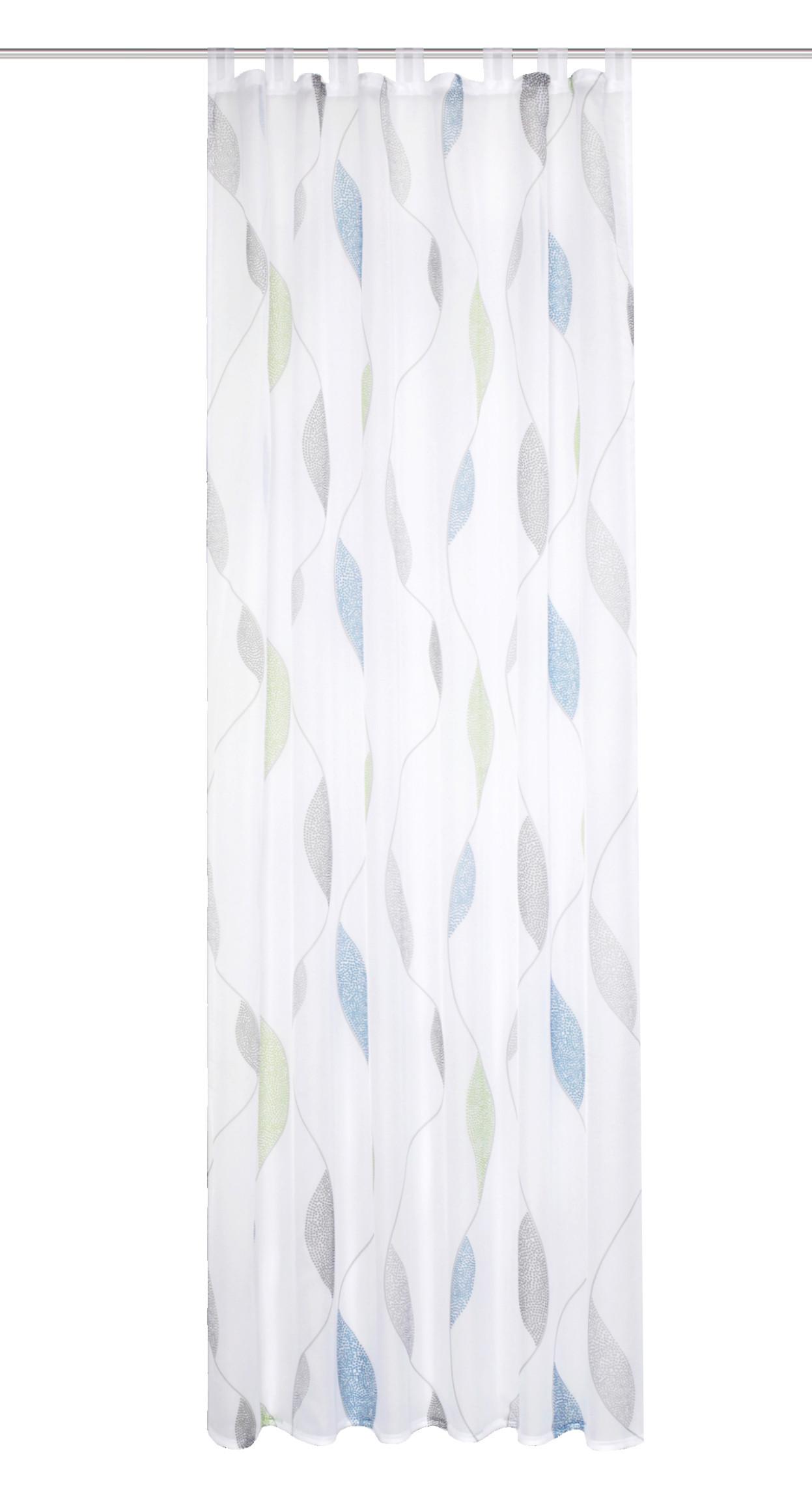 Schlaufenvorhang Paolo - Apfelbaumfarben/Hellgrün, KONVENTIONELL, Textil (140/145cm) - Schmidt W. Gmbh