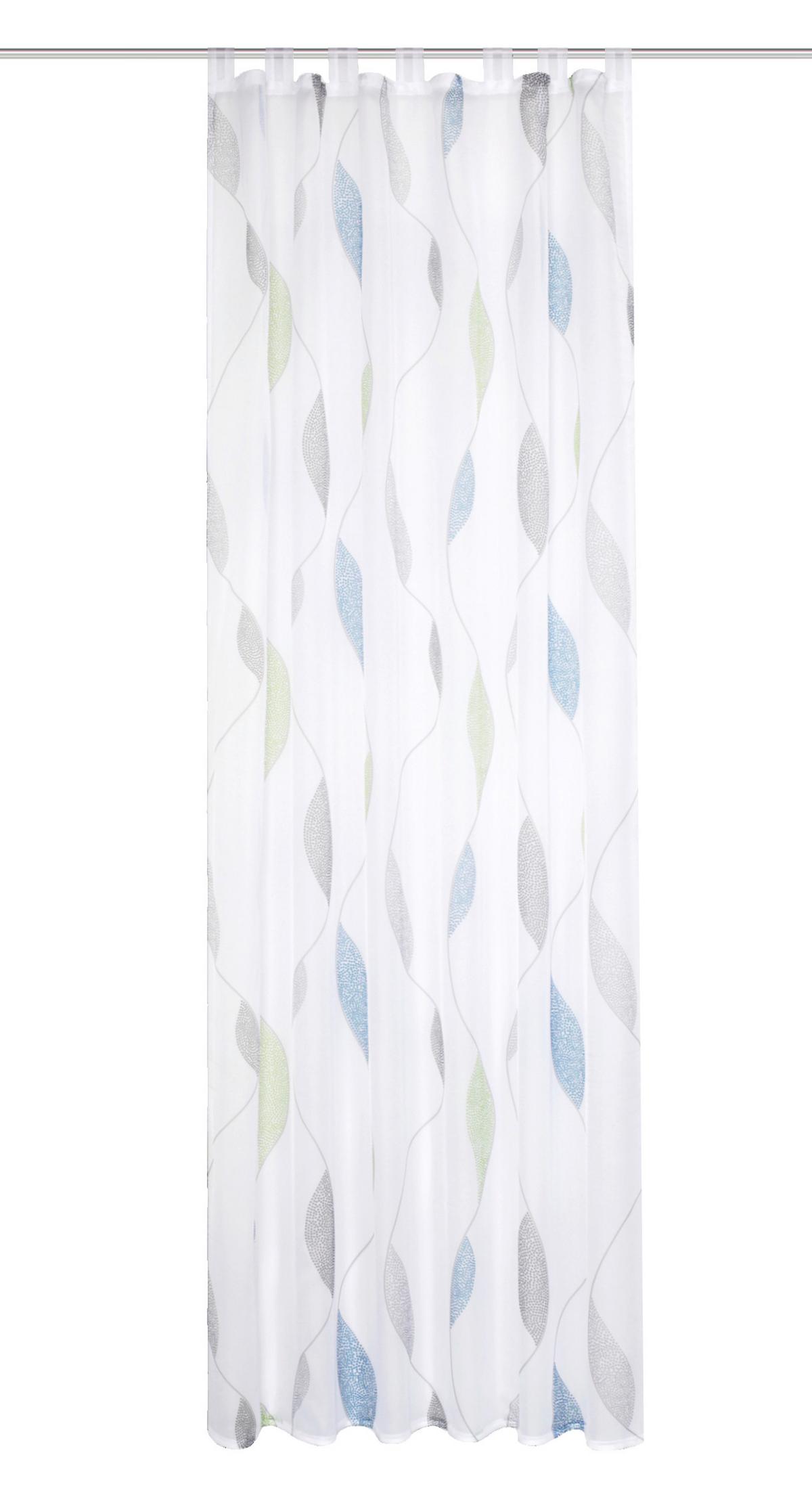 Schlaufenvorhang Paolo - Apfelbaumfarben/Hellgrün, KONVENTIONELL, Textil (140/145cm) - Schmidt W. Gmbh