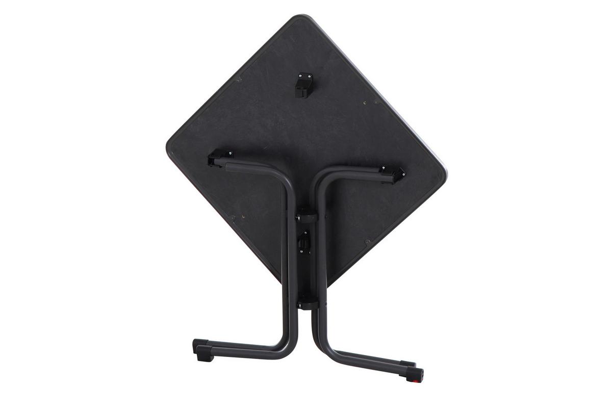 Gartentisch Klappbar Stahl, Holzwerkstoff L: 70 Cm - Anthrazit, KONVENTIONELL, Holzwerkstoff/Metall (70/70/71cm) - Siena Garden