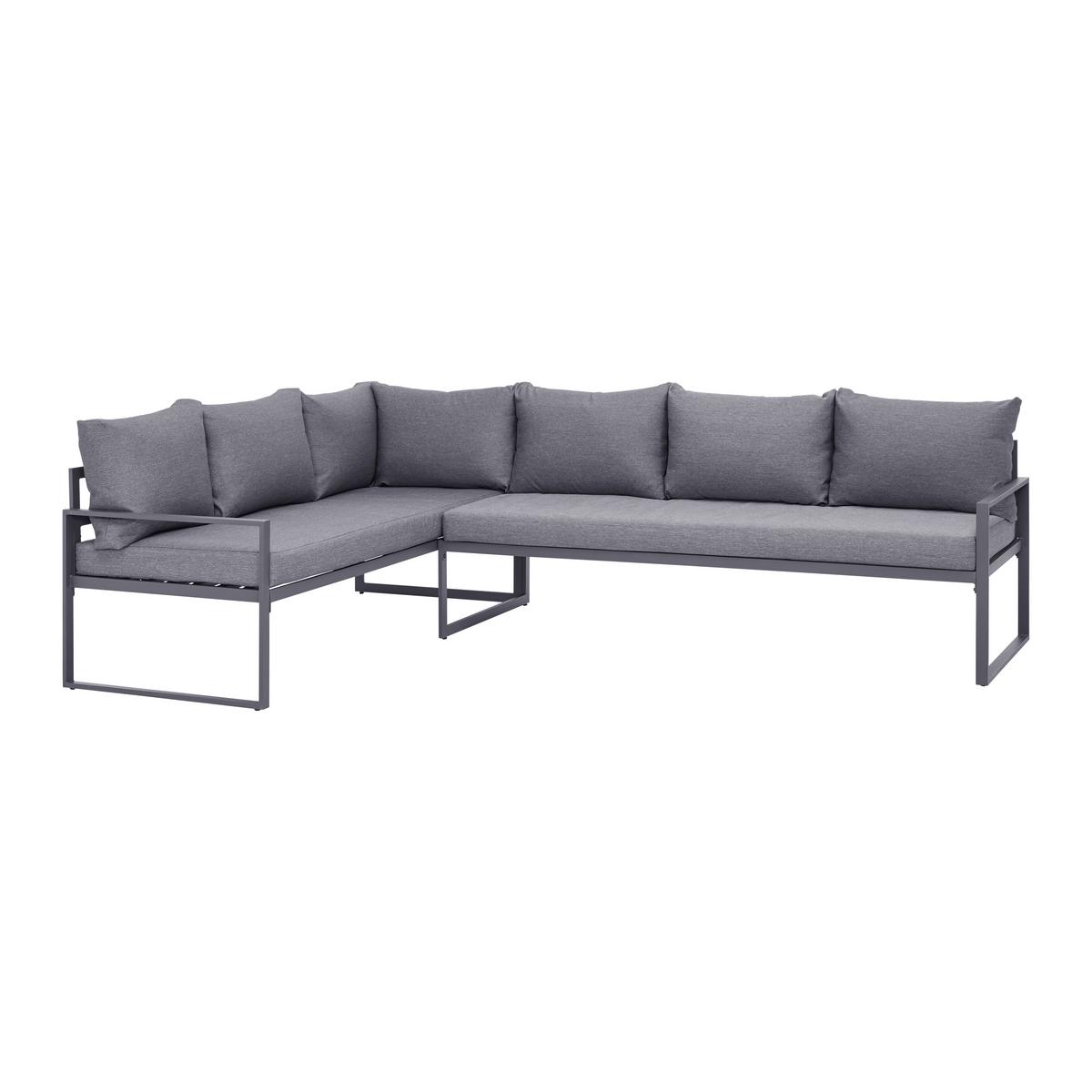 TERASOVÁ SEDACÍ SOUPRAVA MEXIKO - černá/antracitová, Moderní, kov/textil (245/66/172cm) - Mömax