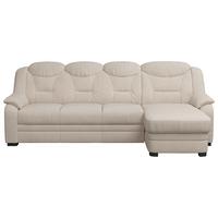 Rohová sedačka MARCUS, pravá, béžová žinylka - černá/béžová, Basics, textil/plast (257/162cm) - MID.YOU