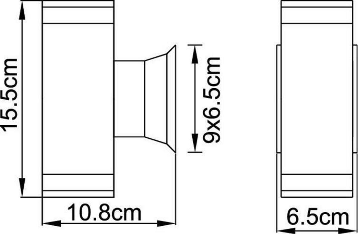 Außenleuchte 32028-2 - Klar/Grau, Basics, Glas/Metall (6,5/10,8/15,5cm)