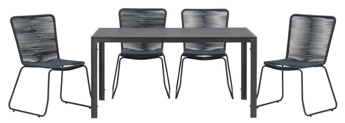 Gartenstuhl Trendy Aus Metall Und Kunststoff - Anthrazit, MODERN, Kunststoff/Metall (58/88/62cm) - Beldano