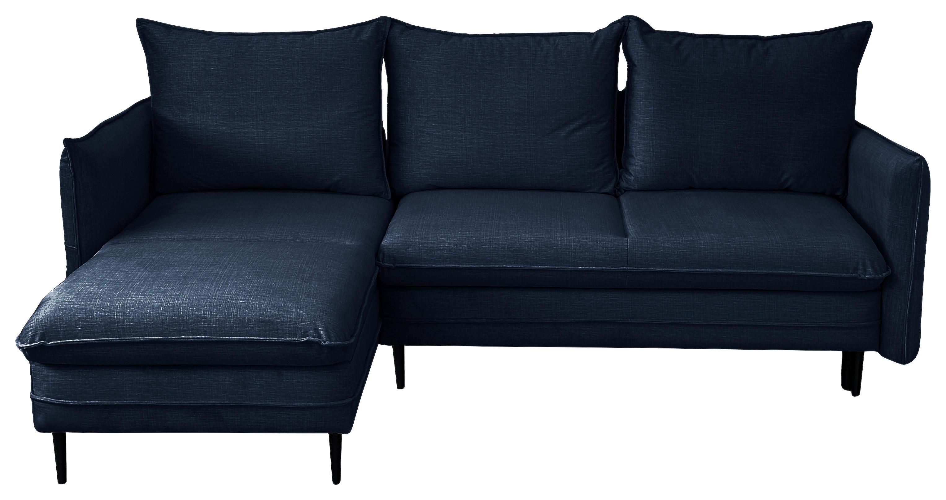 Ecksofa Melody - Blau/Schwarz, Design, Textil (170/235cm) - MID.YOU